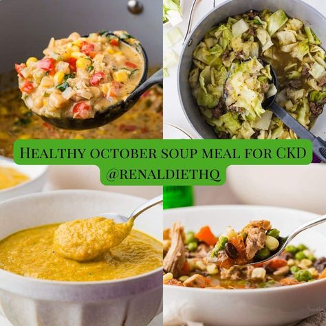 Discover delicious kidney-friendly soup recipes that are perfect for maintaining kidney health. From hearty vegetable broths to creamy, low-sodium options, our collection offers nourishing ingredients and easy-to-follow instructions. Enjoy flavorful meals that support your dietary needs without compromising on taste. Ideal for those managing chronic kidney disease (CKD) or seeking healthier meal options. Renal Recipes Meals, Kidney Friendly Soup Recipes Renal Diet, Healthy Kidney Diet Recipes, Easy Renal Diet Recipes, Renal Diet Soup Recipes, Kidney Friendly Recipes Renal Diet Meals, Kidney Healthy Meals, Kidney Safe Recipes, Kidney Friendly Soups