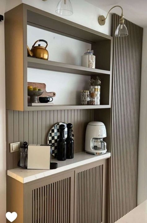 Small Coffee Station, Coffee Station Decor, Home Coffee Stations, Coffee Bars In Kitchen, Dream Kitchens Design, Small Kitchen Decor, Coffee Bar Home, Mini Bars, Kitchen Design Plans