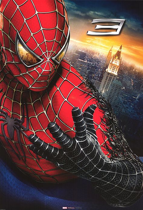 Spider-Man 3 (2007) Spiderman 3 2007, Spider Man Trilogy, Art Spiderman, Dibujos Toy Story, Spider Man 3, Black Spiderman, Spiderman 3, Spiderman Movie, Spiderman Art