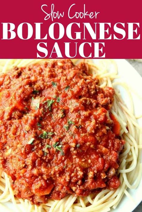 Best Pasta Sauce, Slow Cooker Bolognese Sauce, Homemade Bolognese Sauce, Slow Cooker Bolognese, Slow Cooker Meat, Crockpot Meat, Homemade Bolognese, Bolognese Pasta, Bolognese Sauce Recipe