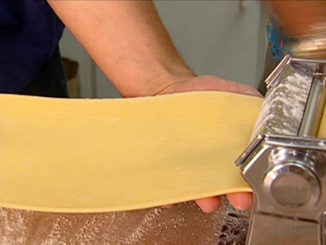 Ravioli Dough recipe from Tyler Florence via Food Network Ravioli Dough Recipe, Ravioli Dough, Fresh Pasta Dough, Homemade Pasta Dough, Florence Food, Pasta Dough Recipes, Ravioli Filling, Pasta Food Recipes, Ravioli Pasta