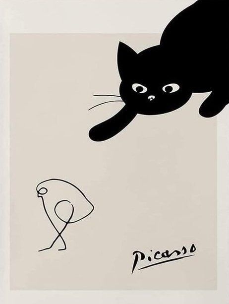 A Dreamy Life — Pablo Picasso Cat Chasing Bird Picasso Cat, Gelatin Silver Print, Art Walk, Frame Stand, Interior Design Art, Interior Art, Pablo Picasso, Metropolitan Museum Of Art, Metropolitan Museum