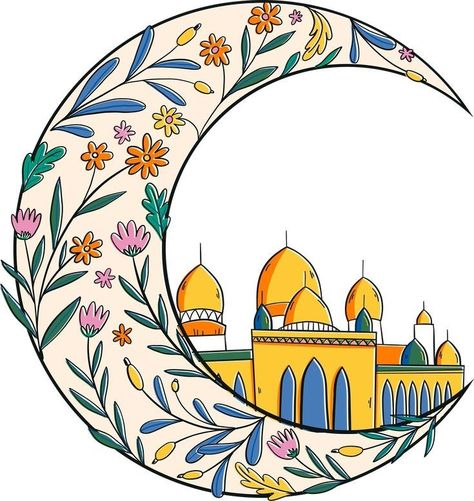 Ramadan Illustration Art, Ramadan Art Painting, Ramadan Painting Ideas, Ramadan Paintings, Ramadan Drawings, Ramadan Drawing Ideas, Ramadan Painting, Drawing Ramadan, Ramadan Drawing