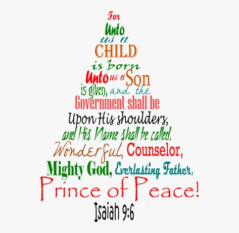 Wonderful Counselor Mighty God, Spiritual Room, Christmas Verses, Business Christmas Cards, Wonderful Counselor, Isaiah 9, Isaiah 9 6, Christmas Tree Png, Bible Study Help