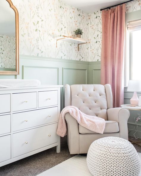 Since I’m wrapping up my last nursery 😭 let’s revisit my other two 💕 #diy #diymama #nursery #nurseryinspo #nurserydesign #diynursery #diyhome Twin Nursery Room Ideas, Pink Green And Blue Nursery, Mauve And Gold Nursery, Pink And Green Floral Nursery, Pink Floral Nursery Ideas, Baby Girl Nursery Pastel Colors, Mint Green Nursery Girl, Baby Girl Nursery Sage Green And Pink, Green And Mauve Nursery