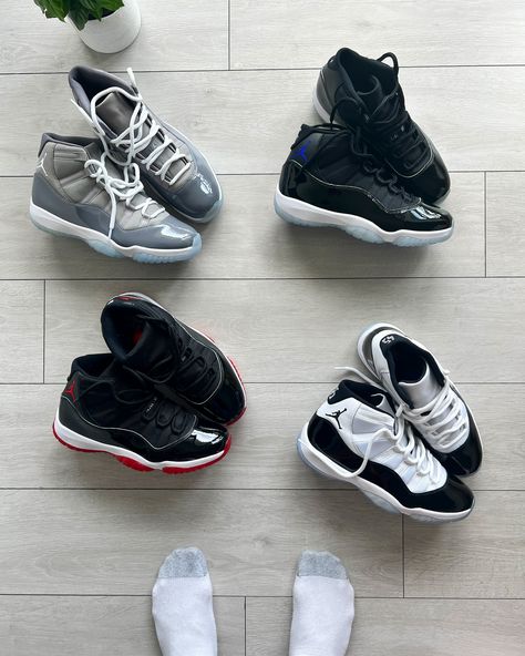 Jordan 11 Space Jam, December Pictures, Jordan 11 Cool Grey, Jordan 11 Concord, Jordan 11 Bred, Blue 11s, Trainers Outfit, Jordan 11s, Space Jam