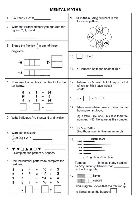 Math Puzzles Brain Teasers, Maths Questions, Grade 5 Math Worksheets, Math Multiplication Worksheets, Mental Math Strategies, Grade 4 Math, Math Quizzes, Mental Maths Worksheets, Mental Maths