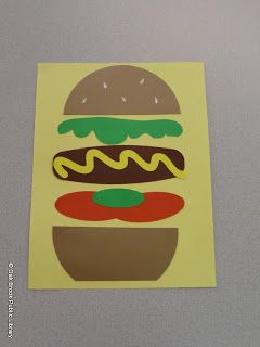 Great extension ideas for hamburger writing Bbq Crafts For Kids, Picnic Art For Toddlers, Burger Craft, Sandwich Craft, Picnic Crafts, Bbq Crafts, Summer Crafts For Toddlers, Bbq Theme, Felt Story