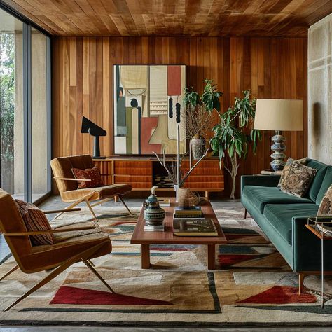 Mid Century Modern Living Room Ideas, Modern Home Ideas, Mid Century Interior Design, Modern Living Space, Modern Living Room Ideas, Mid Century Modern Interior Design, Mid Century Interior, Mid Century Living Room, Mid Century Modern Home