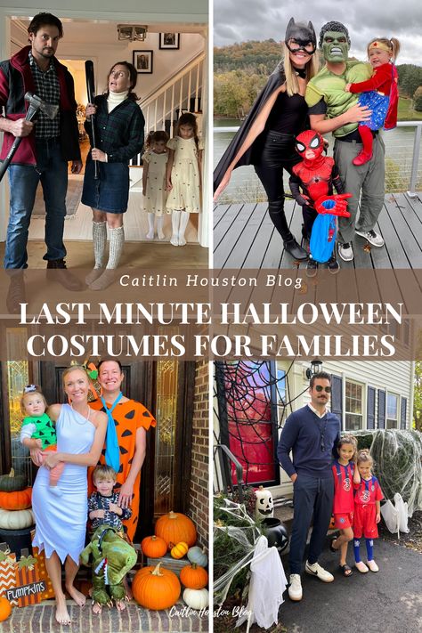 Are you looking to purchase easy family Halloween costumes or inspiration for a last minute homemade Halloween costume for your family? Here are some of the family costumes we have worn over the last few years! A special thanks to... Read More The post Last Minute Family Halloween Costume Ideas appeared first on Caitlin Houston. Halloween Costumes Winter, Easy Family Halloween Costumes, Family Halloween Costume Ideas, Pottery Barn Christmas, Family Halloween Costume, Halloween Outfit Ideas, Baby Parenting, Last Minute Halloween, Homemade Halloween Costumes