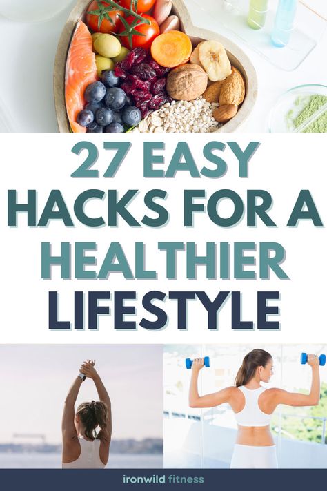 Looking for simple ways to get healthy? Try these easy health hacks for a healthier lifestyle without any extreme diets or major life changes. Easy Ways To Be Healthier, Getting Healthier, Healthy Astethic, Healthier Lifestyle Tips, How To Get Healthy, Ways To Be Healthier, Ways To Eat Healthy, Diet Recipes Easy, Easy Hacks