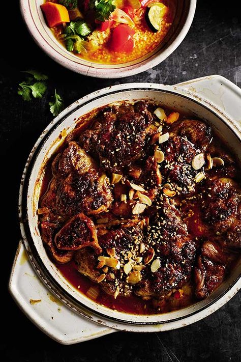 Rick Stein's chicken and fig tagine - YOU Magazine Best Tagine Recipes, Tagine Chicken, Tajine Recipes, Lamb Tagine Recipe, Moroccan Lamb Tagine, France Recipes, Tagine Cooking, Lamb Tagine, North African Food