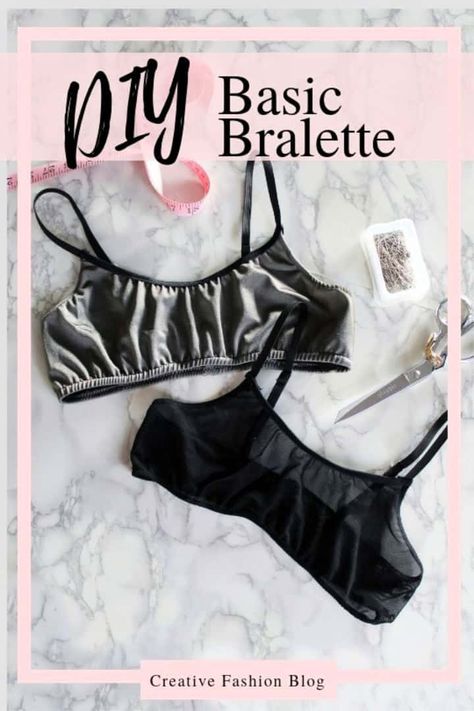 10 Best DIY Bralette Patterns (Free PDF) - Its Overflowing How To Make Bralettes, Non Stretch Fabric Patterns, Free Bralette Sewing Pattern, Diy Lingerie Easy, Easy Clothes To Sew For Beginners, Sewing Bralette, Bralet Pattern, Beginner Sewing Projects Clothes, Bralette Sewing Pattern