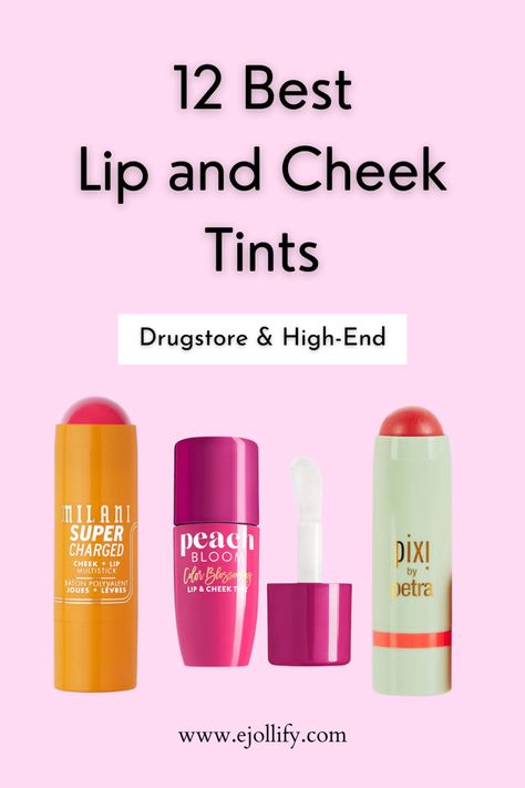 12 Best Lip And Cheek Tint For A Natural Makeup Look • 2022 Lip Cheek Eye Stick, Best Tinted Lip Balm, Best Lip Tint, Best Cream Highlighter, Peel Off Lip Tint, Look 2022, Cheek And Lip Tint, Lip And Cheek Stain, Natural Pink Lips