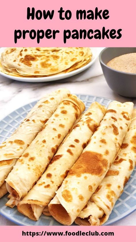 South African Recipes Baking, South African Flapjack Recipe Easy, South African Pancakes, French Pancakes Recipe, South African Breakfast Ideas, Mexican Pancakes Recipe, How To Make A Pancake, Pan Cakes Recipe Homemade Easy, How To Make Pancakes Easy Recipes