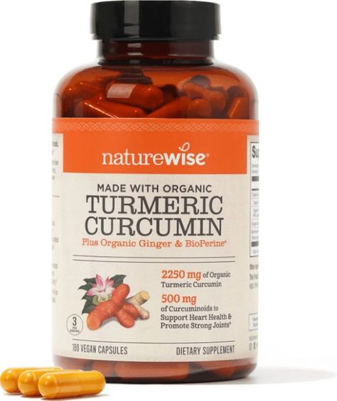 NatureWise Curcumin Turmeric 2250mg Turmeric Curcumin Benefits, Curcumin Benefits, Garlic Supplements, Curcumin Supplement, Turmeric Capsules, Turmeric Black Pepper, Turmeric Supplement, Cinnamon Benefits, Turmeric Extract