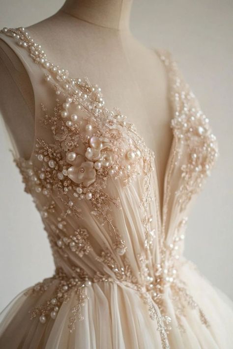 Beaded Ball Gown Wedding Dress, Wedding Dress With Gold Accents, Gold Wedding Dresses, Fairytale Wedding Dress, Dream Wedding Gown, Dream Wedding Ideas Dresses, Fantasy Dress, Wedding Dress Inspiration, Gorgeous Gowns