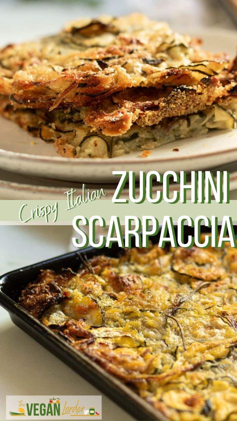 Zucchini Scarpaccia: Easy Vegan Italian Tart – The Vegan Larder Scarpaccia Zucchini Tart, Vegan Zucchini Recipes, Zucchini Tart, Vegan Italian Recipes, Summer Zucchini, Traditional Italian Dishes, Vegan Parmesan Cheese, Vegan Zucchini, Vegan Italian