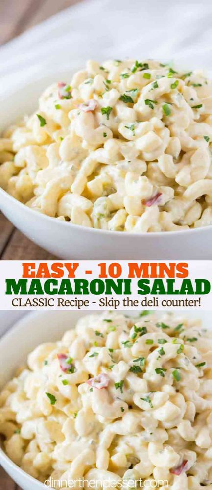 Mayo Pasta Salad Recipes, Creamy Macaroni Salad, Macaroni Salads, Easy Macaroni Salad, Classic Macaroni Salad, Classic Dressing, Salad Cucumber, Creamy Pasta Salads, Pasta Macaroni