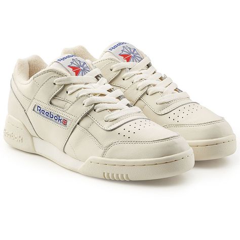 Reebok Workout Plus Vintage Sneakers ($119) ❤ liked on Polyvore featuring men's fashion, men's shoes, men's sneakers, shoes, sneakers, white, reebok mens shoes, mens white shoes, men's vintage shoes and mens vintage sneakers Mens White Sneakers, Reebok White Sneakers, Reebok Workout Plus, Reebok Sneaker, Sneakers Reebok, Shoes Sneakers White, Shoes Reebok, White Shoes Men, White Sneakers Men