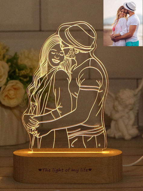 Photo Lamp, Creative Birthday Gifts, 3d Lamp, Personalized Anniversary Gifts, 3d Photo, Mens Anniversary Gifts, Anniversary Gifts For Couples, Anniversary Gifts For Him, Birthday Gifts For Boyfriend