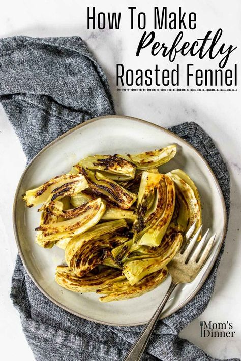 Make amazing oven Roasted Fennel with just 4 ingredients. It is a great side dish for anything from hamburgers to seafood. Video how-to included. Roast Fennel, November Recipes, Fennel Recipe, Italian Side Dishes, Easy Roast, Fennel Recipes, Italian Meals, Italian Night, Roasted Fennel