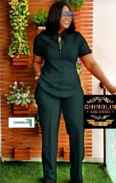 Female Senator Wears, Trouser And Top For Ladies, Two Piece Outfits Pants, Senator Wears, Blouse Ideas, African Wear Styles For Men, Latest African Men Fashion, 2piece Outfits, Chic Dress Classy