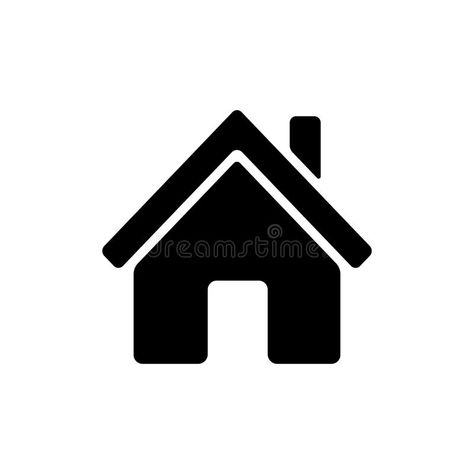 Home icon. Main page button. Navigation sign. Black silhouette symbol isolated on white background. Simple vector icon for web site design or button to mobile stock illustration Home Button Icon, Buttons For Website, Clean Architecture, Door House, Web Site Design, Background Simple, Architecture Construction, Construction Home, Home Icon