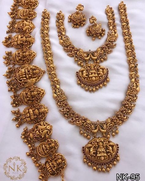 Muhurtham Jewellery Set, 1 Gram Gold Jewellery Bridal Sets, Jodha Har Set Gold, Muhurtham Jewellery, Marriage Manifestation, Soulmate Stories, Mango Haram, Marriage Jewellery, South Indian Bridal Jewellery