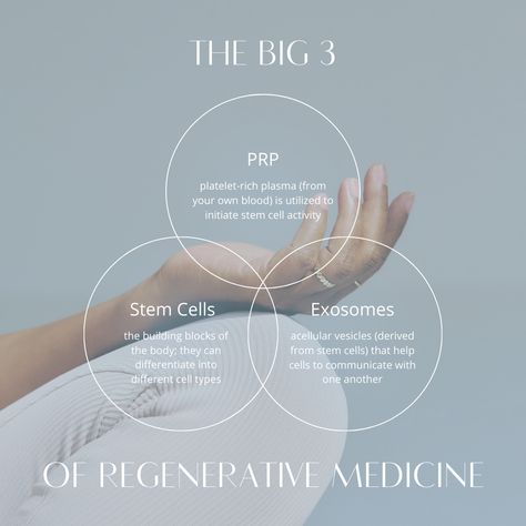 Discover the triad of healing in regenerative medicine: Stem Cells, Exosomes, and PRP. Together, they form the foundation of a brighter, healthier future. 🔬 #RegenerativeMedicine Regenerative Medicine, The Foundation, Stem Cells, Medicine, Foundation, Healing, Health, Quick Saves