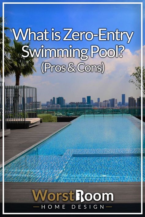 What is a Zero-Entry Swimming Pool? (Pros & Cons) Walk In Pool, Zero Entry Pool, Retirement Goals, Backyard Resort, Resort Style Living, Buy Dirt, Beach Entry Pool, Small Backyard Design Layout, Pools And Hot Tubs