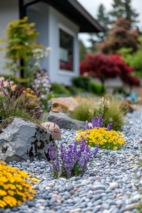 Low Maintenance Landscaping Ideas Pacific Northwest Pnw Natural Landscaping, Pnw Landscaping Ideas, Low Water Landscaping Front Yard, Pacific Northwest Landscaping, Zen Courtyard, Low Maintenance Landscape Ideas, Pnw House, Low Maintenance Landscaping Ideas, Low Maintenance Landscaping Front Yard