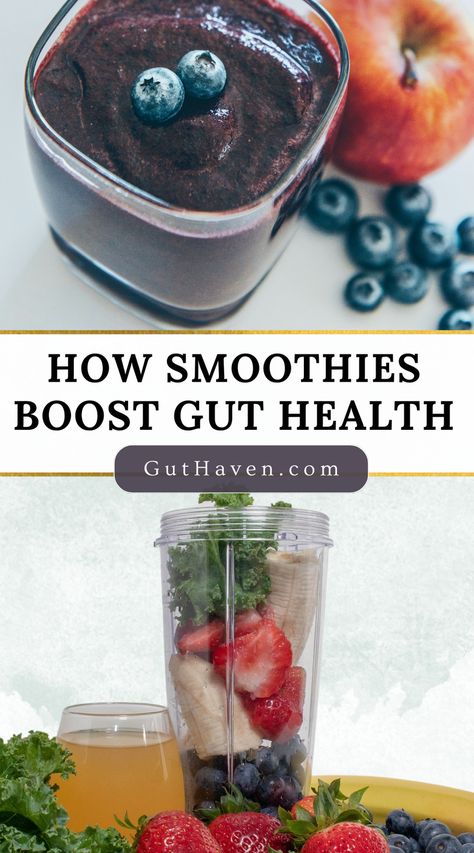 Adding smoothies to your regular meal rotation can easily and effectively enhance your gut health. In a single glass, you can get a powerful mix of plant fibers, polyphenols, prebiotics, and even probiotics to support your gut microbiome. Smoothies For Gut Health, Microbiome Diet Recipes, Health Smoothie Recipes Breakfast, Microbiome Recipes, Leaky Gut Recipes, Probiotic Smoothie, Healthy Gut Diet, Fiber Smoothie, Microbiome Diet