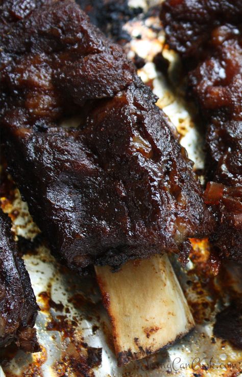 Beef Ribs Oven, Beef Ribs Recipe Oven, Baked Beef Ribs, Ribs Recipe Oven, Beer Braised Short Ribs, Jenny Can Cook, Baked Meat, Bbq Beef Ribs, Brisket Oven