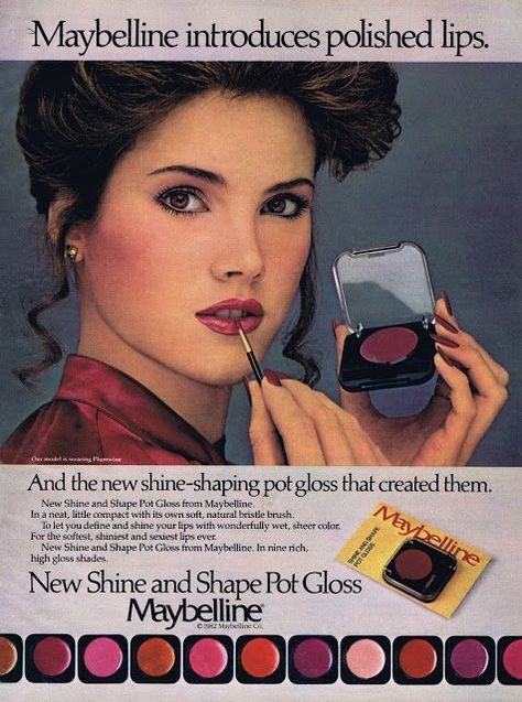 favorite lipstick of 1983-84: Plumwine 90s Ads, 80�’s Makeup, 1980s Makeup, Maybelline Cosmetics, Vintage Makeup Ads, 80s Makeup, Natural Bristle Brush, Beauty Advertising, Makeup Ads