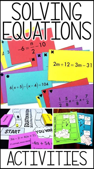 Solving Equations Activities - Looking for a fun solving equations activity for algebra? Here is a roundup of fun and engaging solving equations activities from some of my favorite math teachers. #solvingequations #algebra Algebra Activities High School Math Projects, Pre Algebra Projects, Solving Equations Project, Solving Equations Anchor Chart, Fun Algebra Activities, High School Math Projects, Pre Algebra Activities, Algebra Games, Math Solving