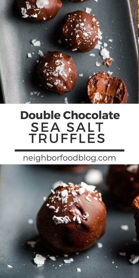 Sea Salt Caramel Truffles, Fall Flavored Truffles, Chocolate Dipped Truffles, Sea Salt Desserts, Chocolate Turtle Truffles, Sweets With Condensed Milk, Sweetened Condensed Milk Truffles, Truffle Packaging Ideas, Truffle Dessert Recipes