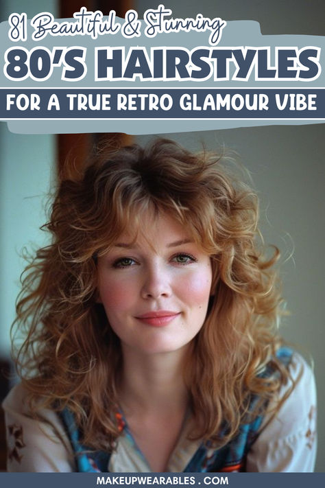 80’s Hairstyles Sjp Hair Curly, 80s Hair With Bandana, 80s Hairstyles For Medium Hair, 1980s Hairstyles Woman, 1980s Womens Hair, 80s Womens Hairstyles, 80s Hairstyles For Curly Hair, How To Style 80s Hair, 1981 Hairstyles