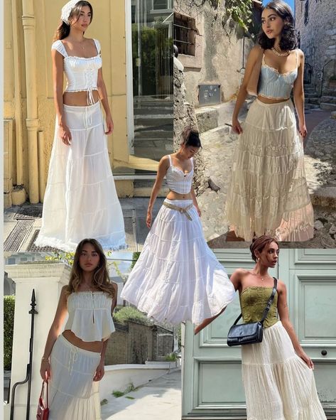 Ootd For Beach Style, Summer Dress Beach Outfit, Outfit For Summer Vacation, Wayanad Outfit Ideas, Thailand Inspo Outfits, 2025 Woman Fashion, Outfits Ideas With Long Skirts, Fashion Festival Outfits, Rome Fits Summer