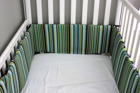 Classy Clutter: 10 DIY ideas for the "Nesting" mommy to be!- There are some great DIY baby items here, even if you aren't a "nesting" mommy; I will remember these for the future. Crib Bumper Tutorial, Diy Bumper, Bumper Pads For Cribs, Baby Crib Bumpers, Crib Bumpers, Diy Crib, Baby Bumper, Best Crib, Easy Baby Blanket