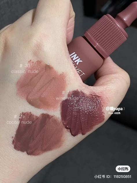 Ink Velvet Tint Swatches, Peripera Lip Tint Swatch, Ink Lip Tint, Ink Velvet Peripera, Peri Pera Ink Velvet, Peripera Ink Velvet Swatch, Best Lip Tint, Ink Velvet Tint, Peripera Lip Tint