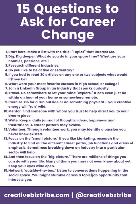 15 Questions to Ask Before Making a Career Shift Career Choices Ideas, How To Choose Your Career, Career Questions To Ask Yourself, How To Choose A Career, Business Questions To Ask, Resume Words Skills, Career Ideas For Women, Career Advice Quotes, Career Journal