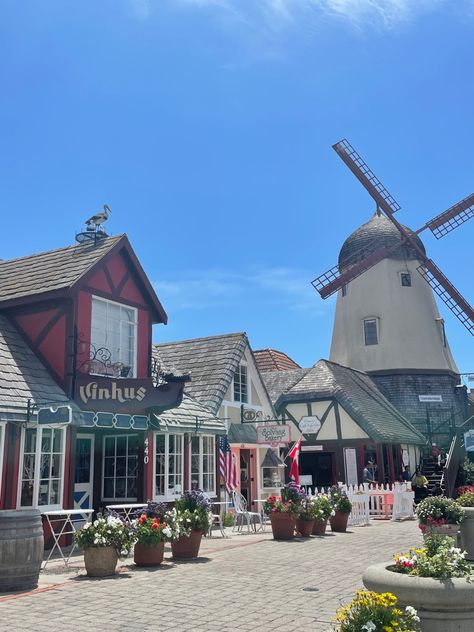 Solvang California Aesthetic, Solvang California, California Pictures, European Decor Style, California Aesthetic, Carmel California, Palm Springs California, 2025 Vision, Summer Solstice