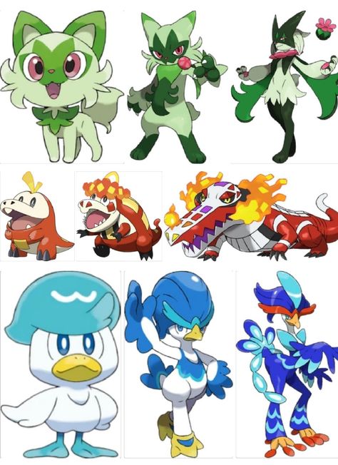 Starter Pokemon Art, Scarlet And Violet Starters, Pokemon Swimsuit, Pokemon Png, Pokemon Starter, Fan Made Pokemon, Pokemon Violet, Pokemon Scarlet And Violet, Starter Pokemon