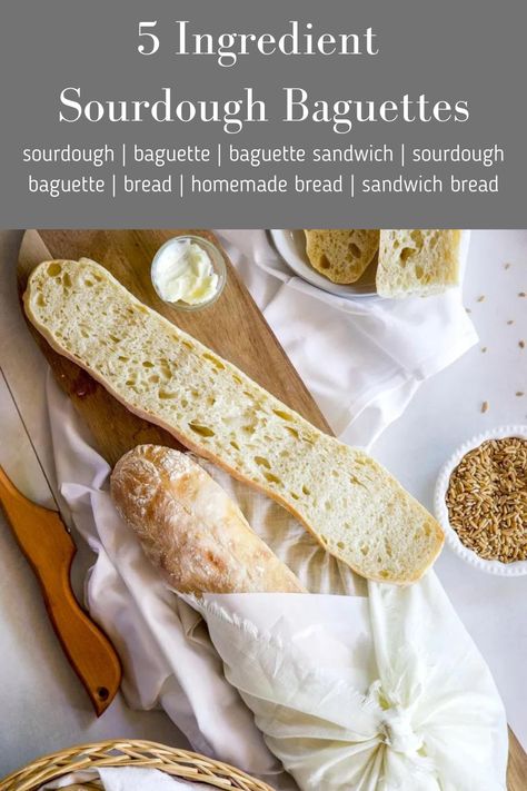 Sourdough Dipping Bread, Quick Sourdough Baguette, Sourdough Discard Baguette Recipe, Same Day Sourdough Baguette, Sourdough Baguette Recipe With Starter, Sourdough Baggett Recipe, Sourdough Ciabatta Bread Recipe, Sourdough Discard Baguette, Sourdough Bruschetta