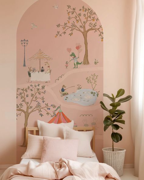 Let adventures begin the moment they wake-up 🩷 Our peel & stick wall stickers are easy to apply and remove! You can even move them around up to three times. Children Room Wall Painting, Kids Bedroom Mural, Kids Murals, Childrens Wallpaper, Toy Library, Nursery Wall Painting, The Wind In The Willows, Room Wall Painting, Murals For Kids