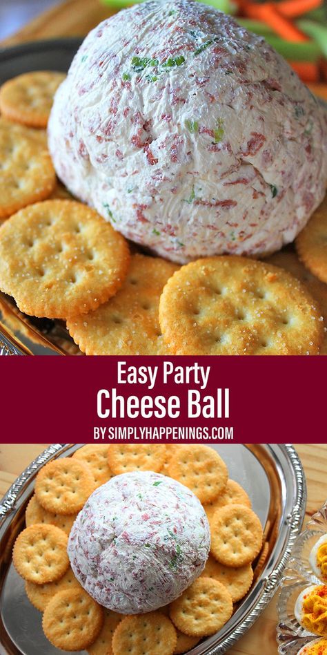 Cheese Ball Bacon, Crab Cheese Ball, Chip Beef Cheeseball, Simple Cheese Ball, Ham And Cheese Ball Recipe, Dried Beef Cheese Ball, Party Cheese Ball, Beef Cheese Ball, Cream Cheese Balls Recipe