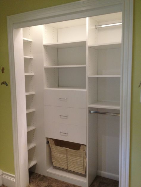 Closet Redo, Closet Planning, Boys Closet, Reach In Closet, Closet Design Layout, Kids Closet, Closet Renovation, Closet Layout, Small Closets