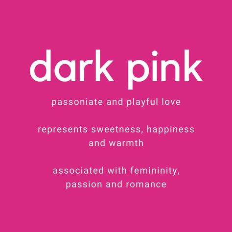 Pink Color Meaning, Pink Dark Academia, Color Meaning Personality, Pink Meaning, Pink Color Chart, Colour Symbolism, Psychology Color, Dark Pink Colour, Color Magick