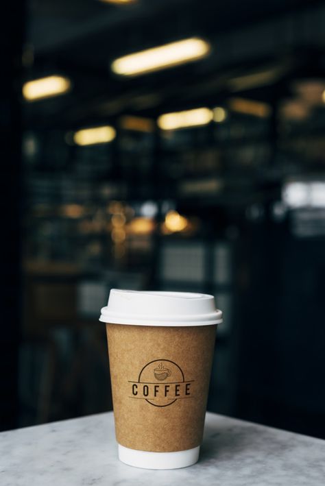 Mockup of a cup of takeaway coffee | Free Psd #Freepik #freepsd #logo #mockup #coffee #template Coffee Shop Signs, Takeaway Coffee, Gold Touch, Bold Logo Design, Coffee Shop Photography, Slight Edge, Cocoa Coffee, Coffee Icon, Wedding Logo Monogram